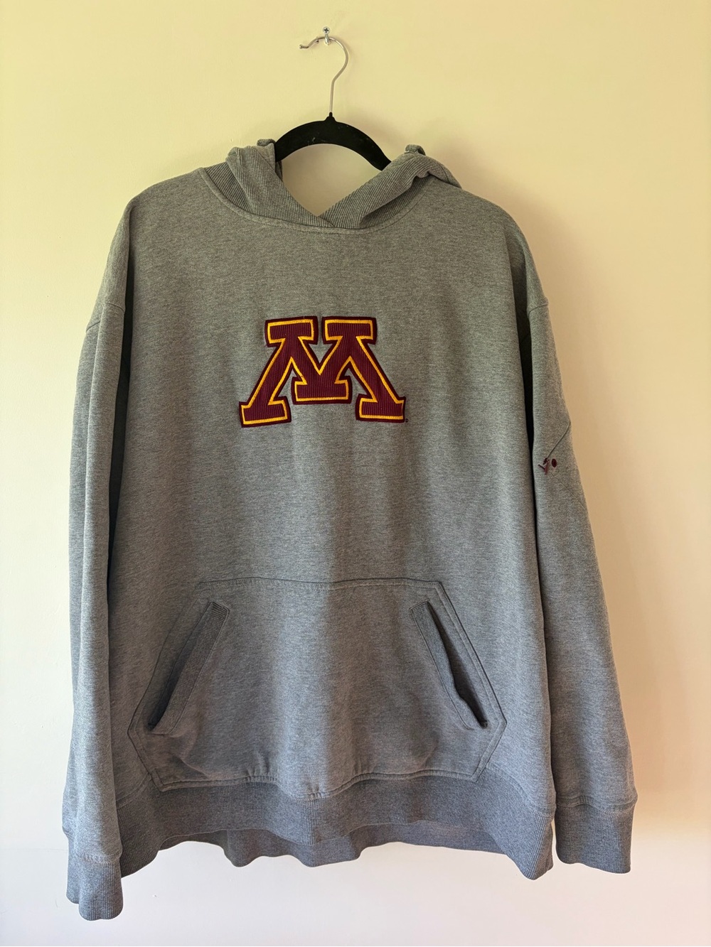 Nike Minnesota Golden Gophers Hoodie Mens XXL Gray Embroidered NCAA Sweatshirt